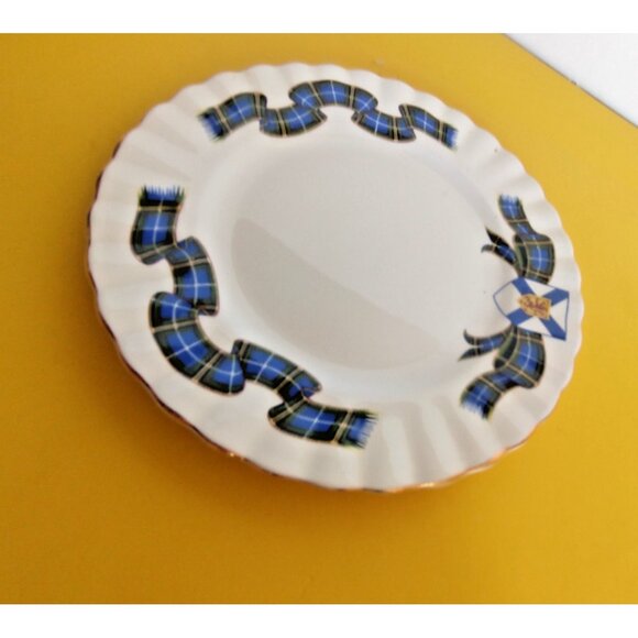 Royal Albert Nova Scotia Tartan Round Butter Dish c.1960s Bone China - Picture 8 of 10